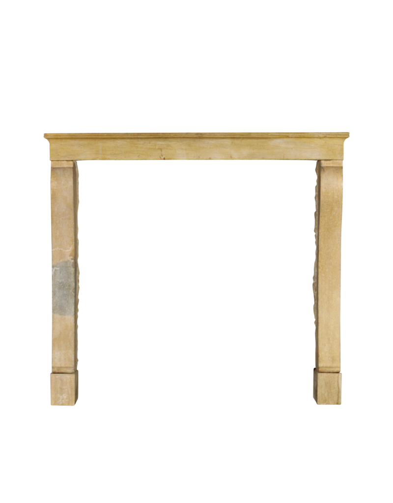 High French Country Mantle In Limestone