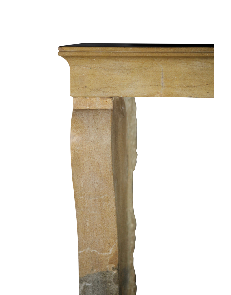 High French Country Mantle In Limestone