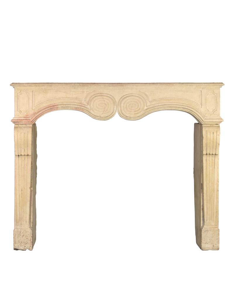 French Chique Stone Antique Fireplace Surround