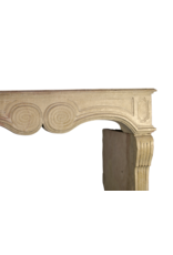 French Chique Stone Antique Fireplace Surround