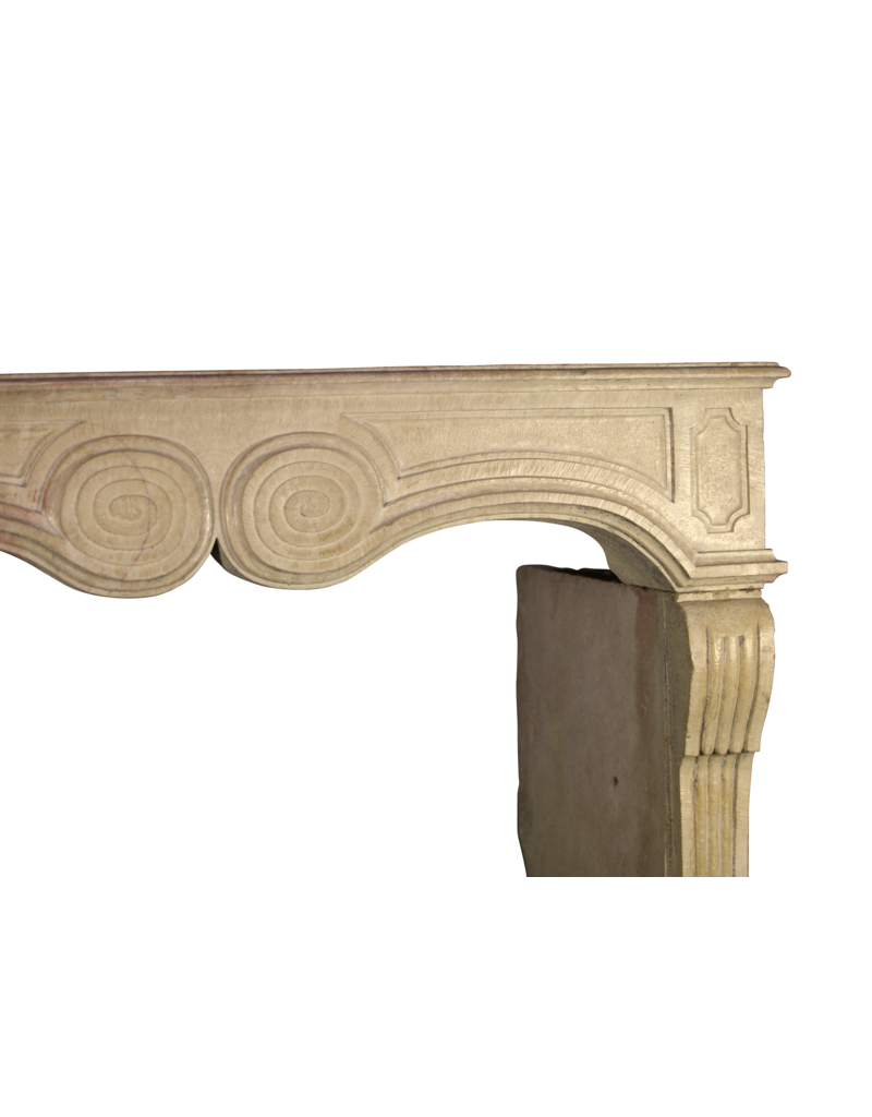 French Chique Stone Antique Fireplace Surround