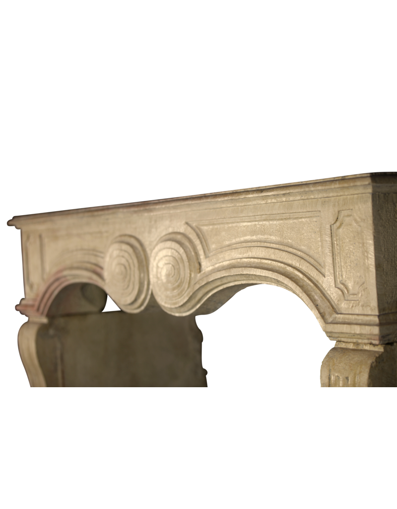 French Chique Stone Antique Fireplace Surround