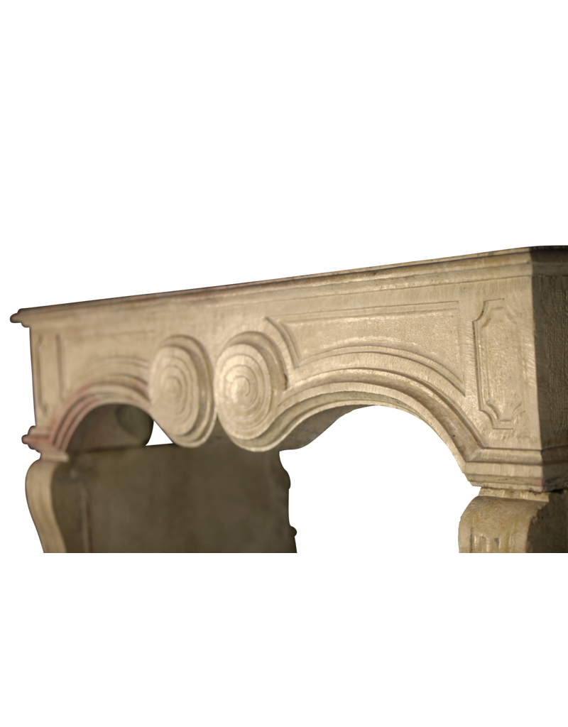 Maison Leon Van den Bogaert French Chic Stone Antique Fireplace Surround