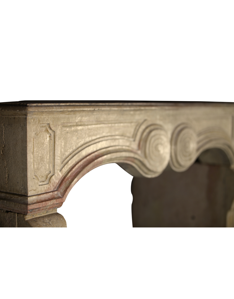 French Chique Stone Antique Fireplace Surround