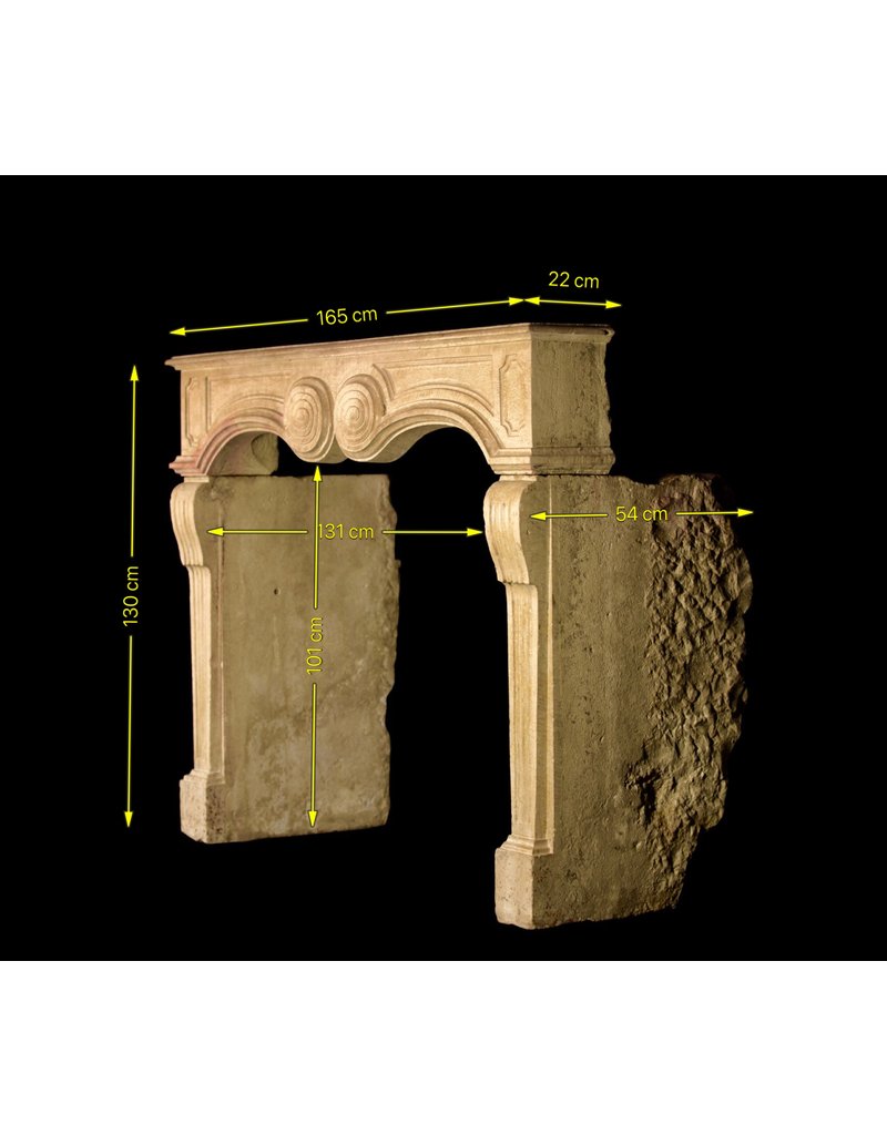 Maison Leon Van den Bogaert French Chic Stone Antique Fireplace Surround