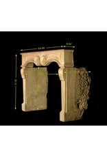 French Chique Stone Antique Fireplace Surround