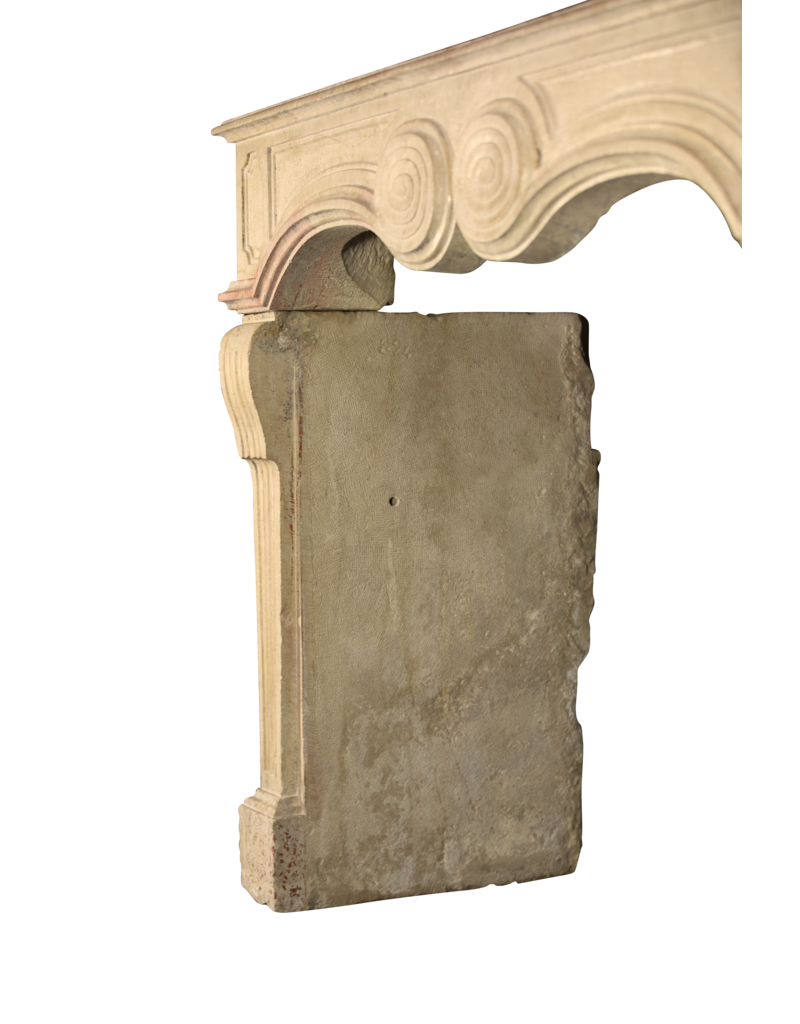 French Chique Stone Antique Fireplace Surround