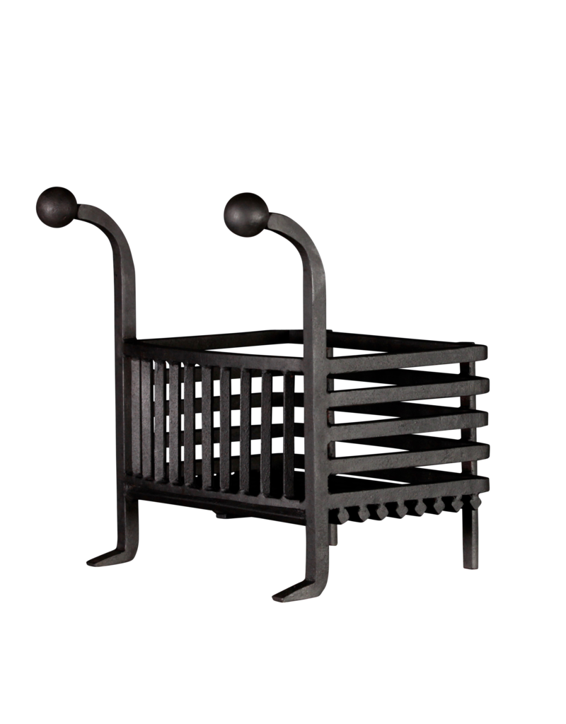Maison Leon Van den Bogaert Coal And Wood Basket In Wrought Iron