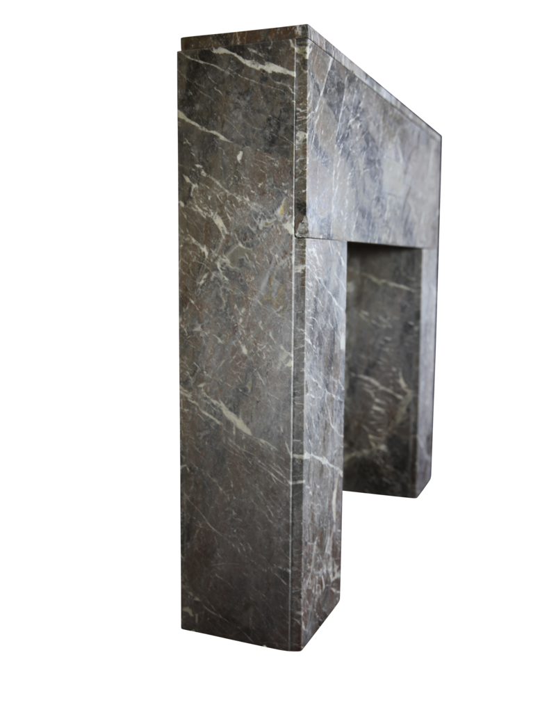 Belgian Art Deco Marble Fireplace