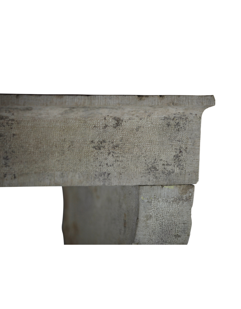 French Rustic Limestone 3 Element Fireplace Mantle