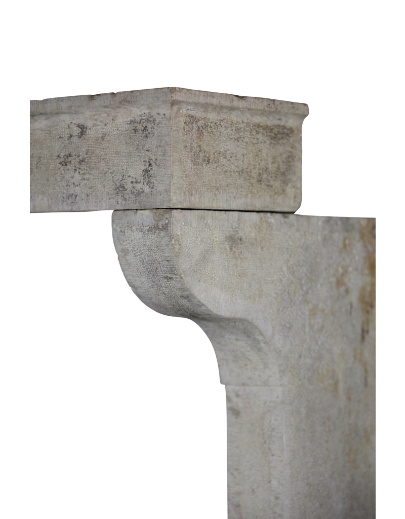 French Rustic Limestone 3 Element Fireplace Mantle