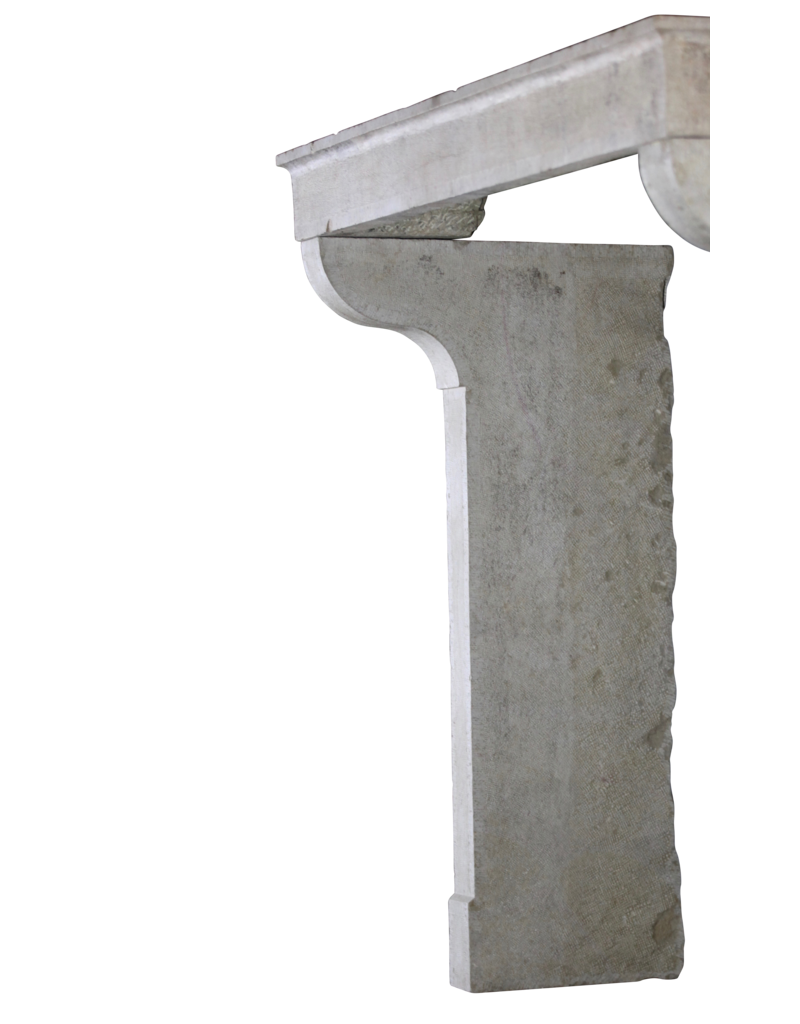 French Rustic Limestone 3 Element Fireplace Mantle