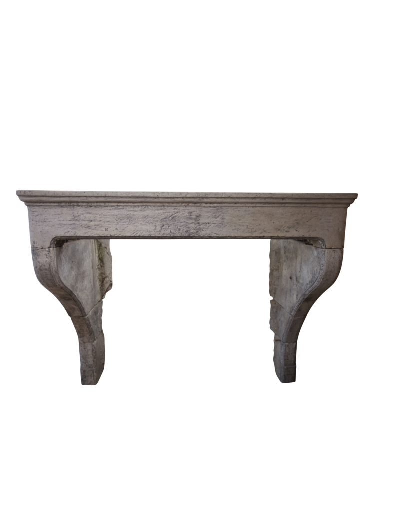 French Country Limestone Antique Fireplace Surround