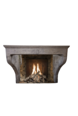 French Country Limestone Antique Fireplace Surround