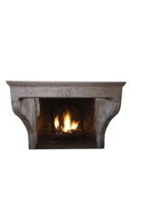 French Country Limestone Antique Fireplace Surround