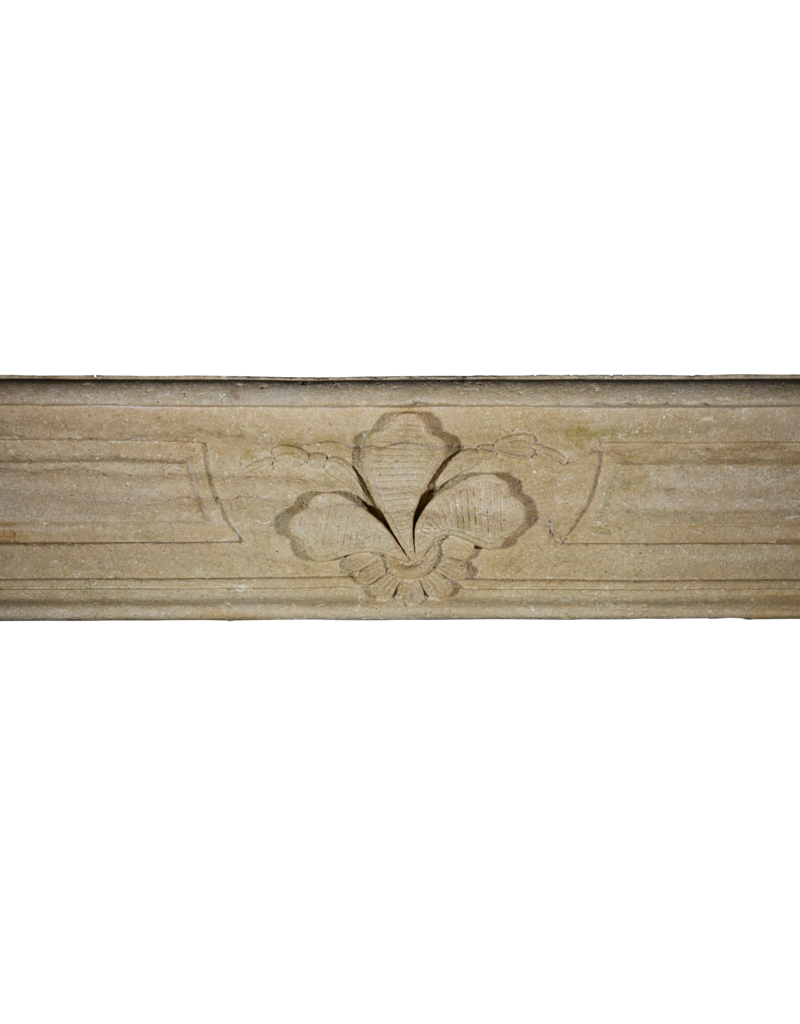 Grand French Country Vintage Limestone Fireplace Surround