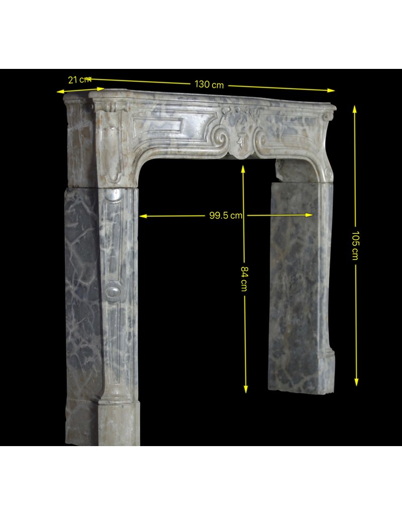 Fine French Antique Marble Stone Fireplace Surround