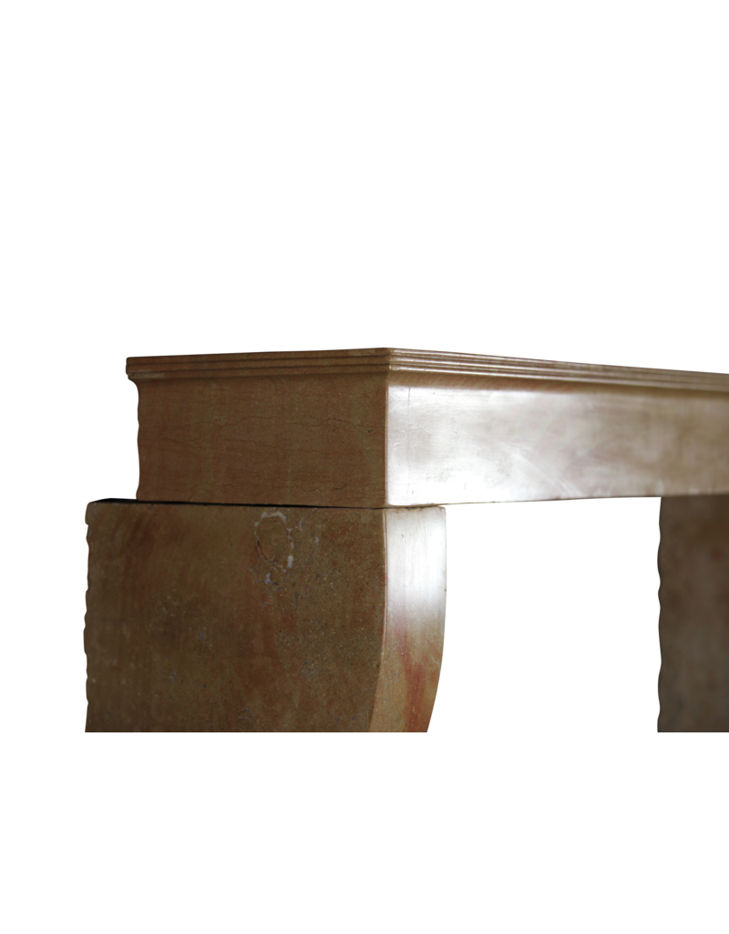 French Vintage Bicolor Limestone Surround