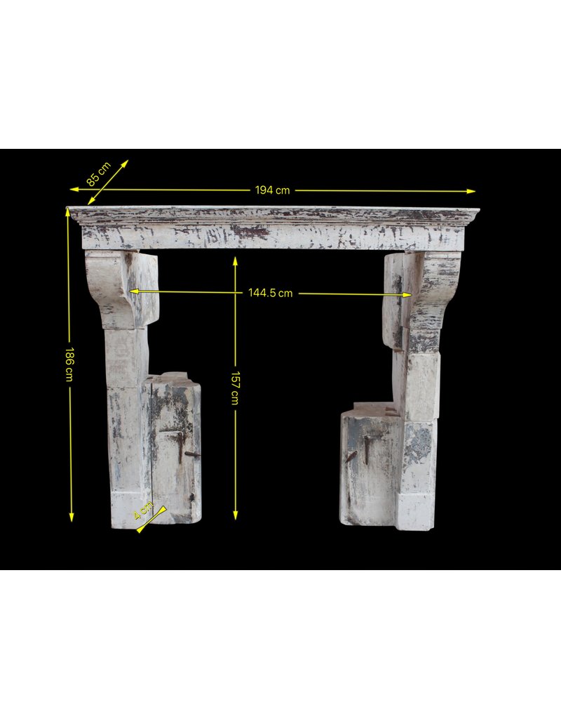 French Country Limestone Fireplace Surround