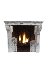 French Country Limestone Fireplace Surround