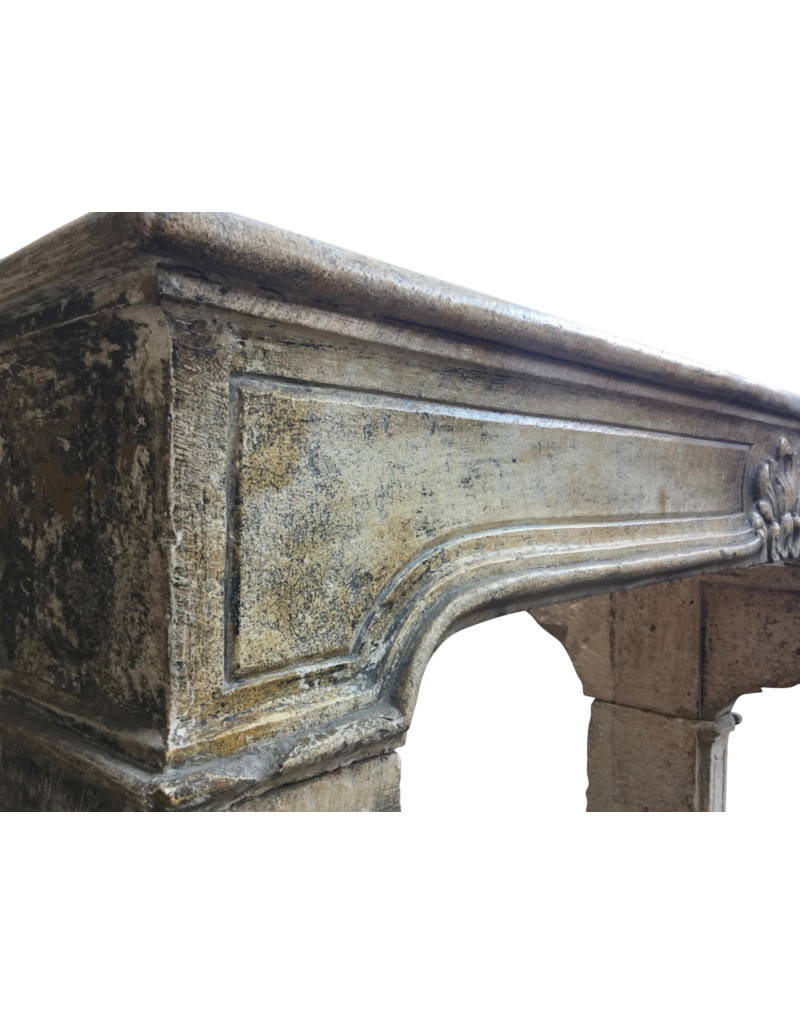 Maison Leon Van den Bogaert Große französische Vintage-Kaminumrandung aus Stein