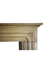 Vintage French Fireplace Mantle In Limestone