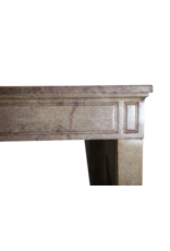 Classic French Louis XVI Period Stone Fireplace Surround