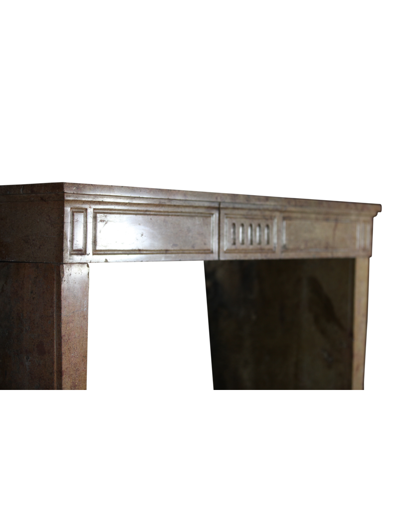 Classic French Louis XVI Period Stone Fireplace Surround