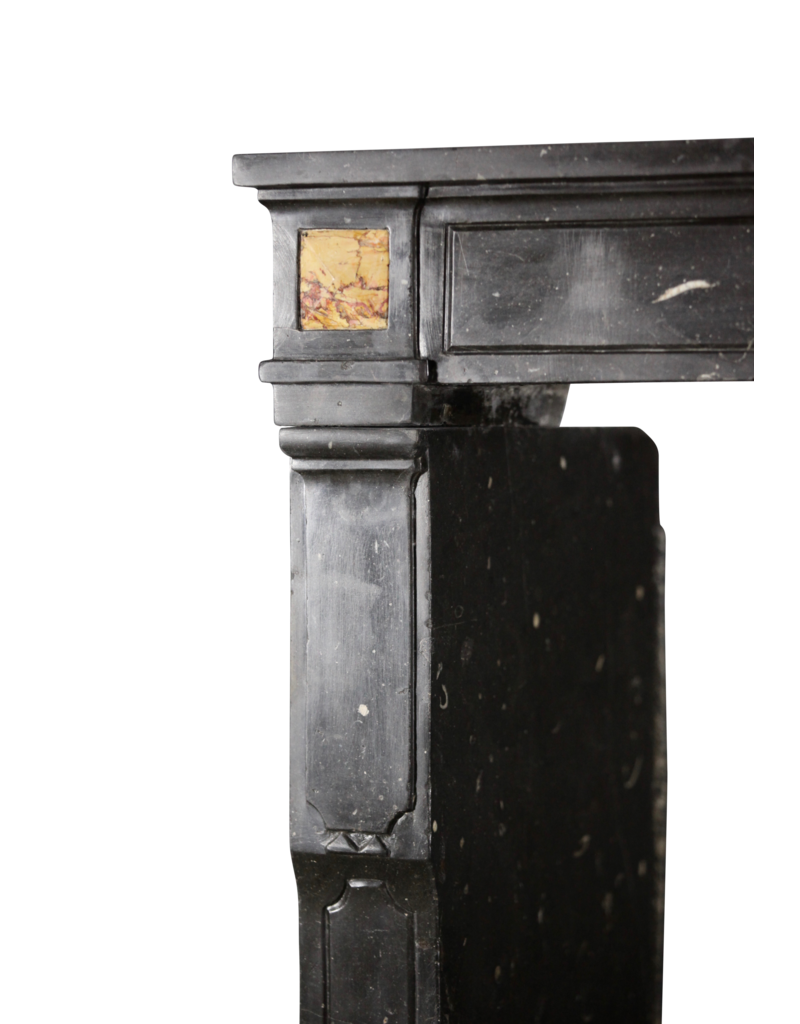 Maison Leon Van den Bogaert Feines französisch Kamin in der dunklen harten Stein