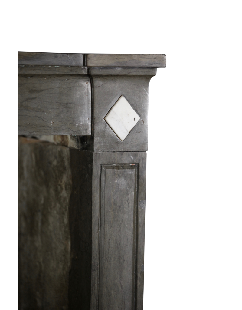 Classic French Bicolor Hard Stone Fireplace Surround