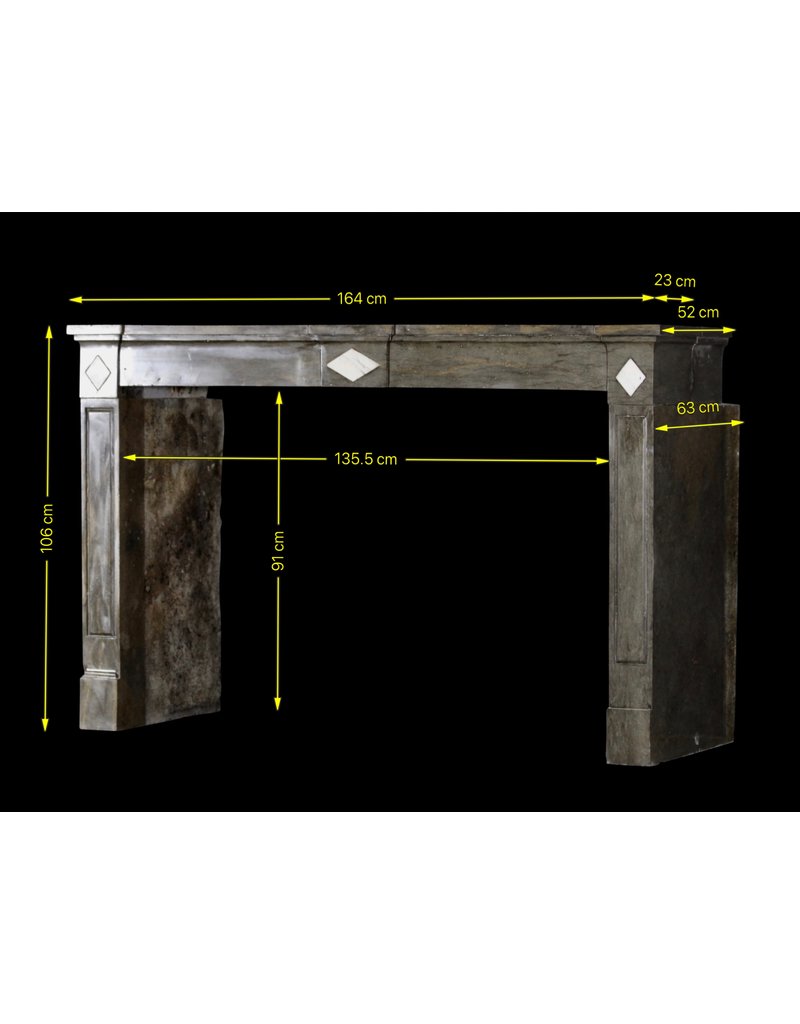 Maison Leon Van den Bogaert Klassische französisch zweifarbig Hartsteinkamin surround