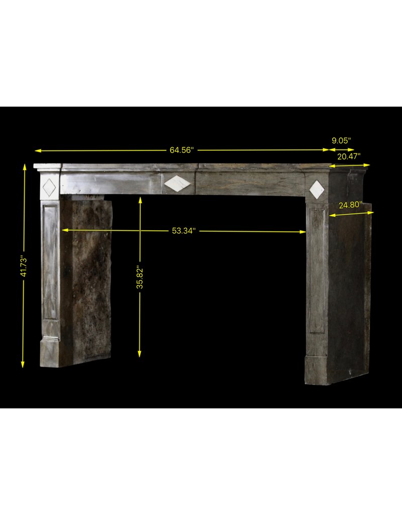Maison Leon Van den Bogaert Klassische französisch zweifarbig Hartsteinkamin surround