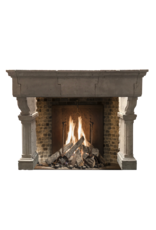 French Grand Country Limestone Fireplace Surround