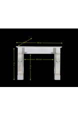 Ungewöhnliche 19. Jahrhundert Elemente Kamin Verkleidung Aus Weißen Marmor