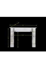Ungewöhnliche 19. Jahrhundert Elemente Kamin Verkleidung Aus Weißen Marmor