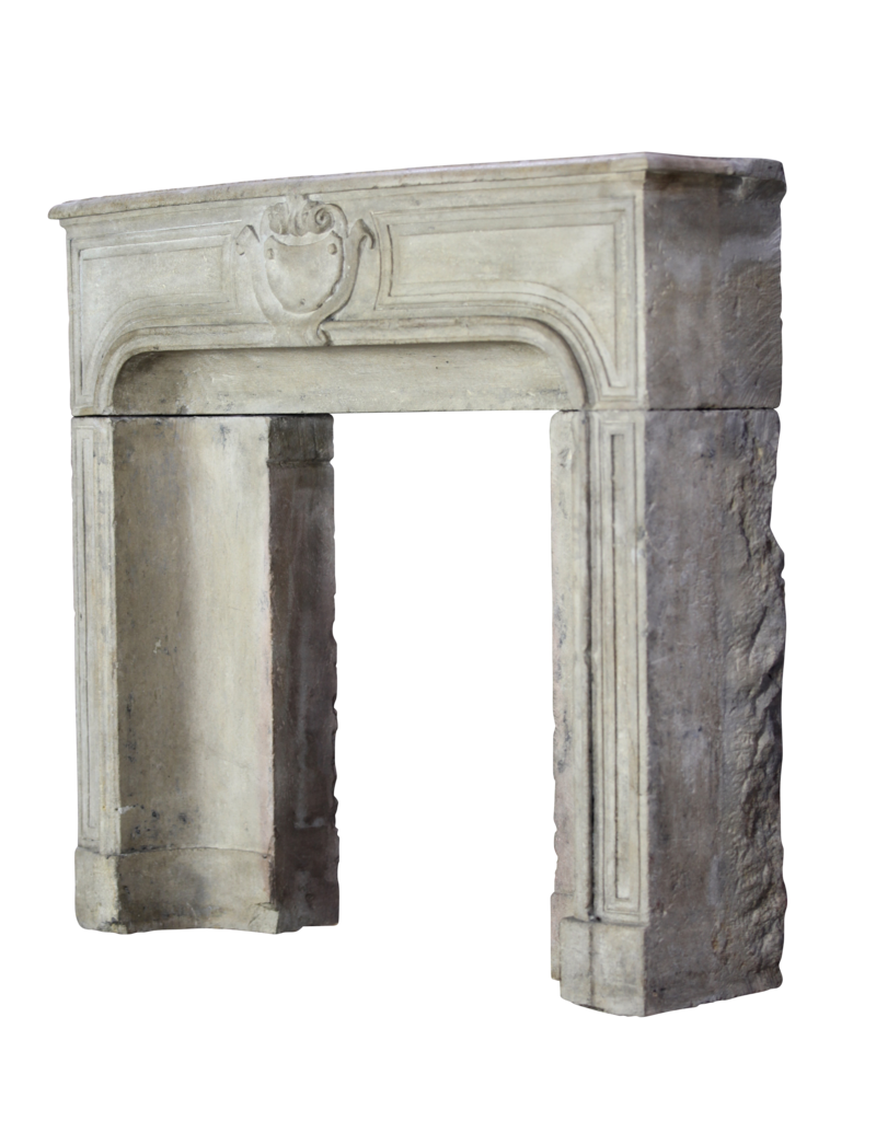 Small French Limestone Fireplace Surround