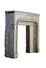 Small French Limestone Fireplace Surround