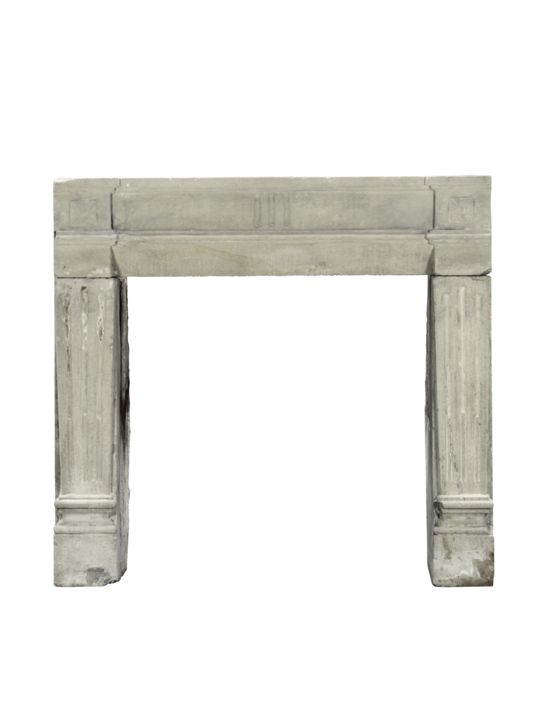 French Rustic Limestone Fireplace Surround