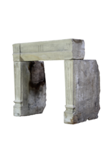 French Rustic Limestone Fireplace Surround