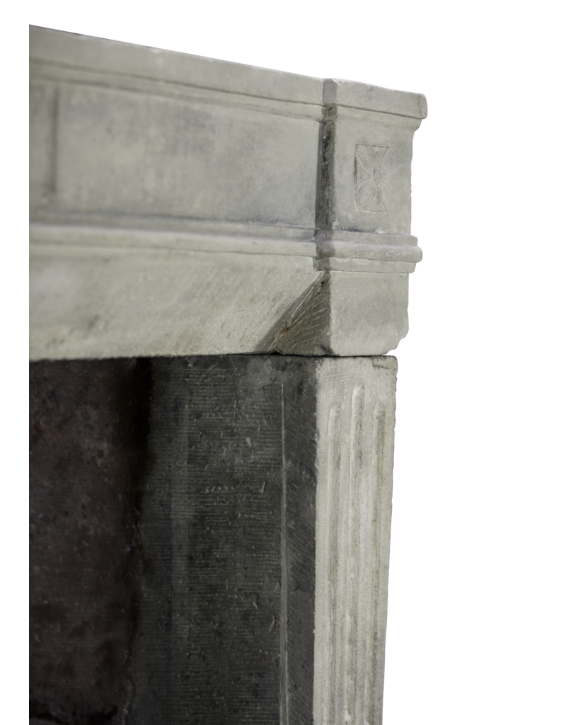 French Rustic Limestone Fireplace Surround