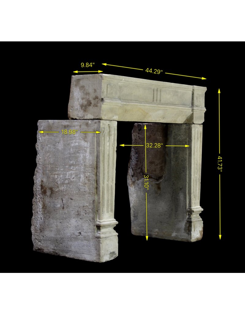 Francés Rústico De Piedra Caliza Chimenea Surround