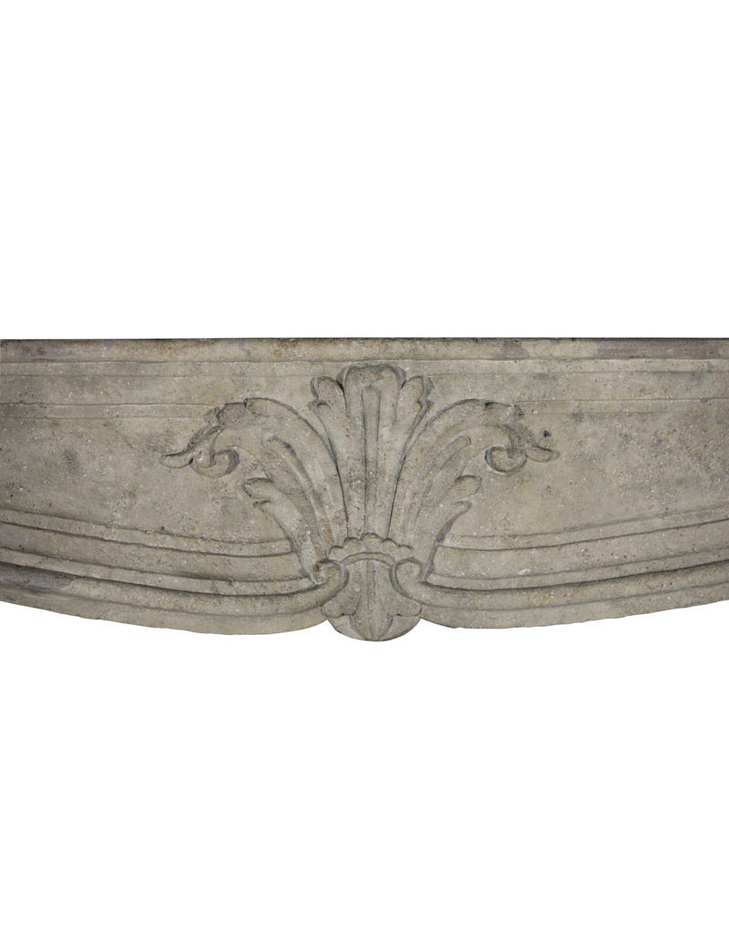 18Th Century French Classic Limestone Fireplace Surround