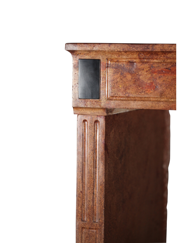 Maison Leon Van den Bogaert Chic French Directoire Style Stone Fireplace Surround