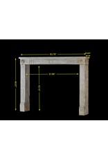 French Country Bicolor Limestone Antique Fireplace Surround