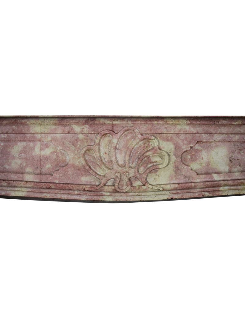 French Burgundy Bicolor Vintage Fireplace Surround