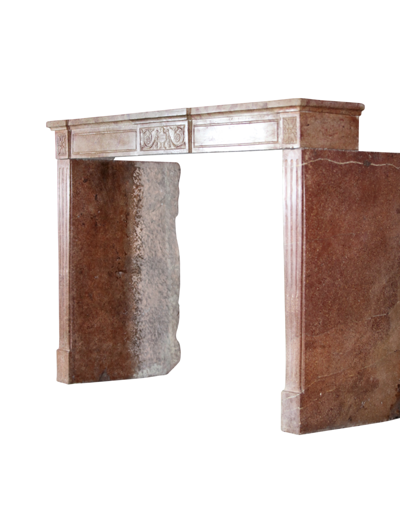 Fine French Directoire Style Stone Fireplace Mantle