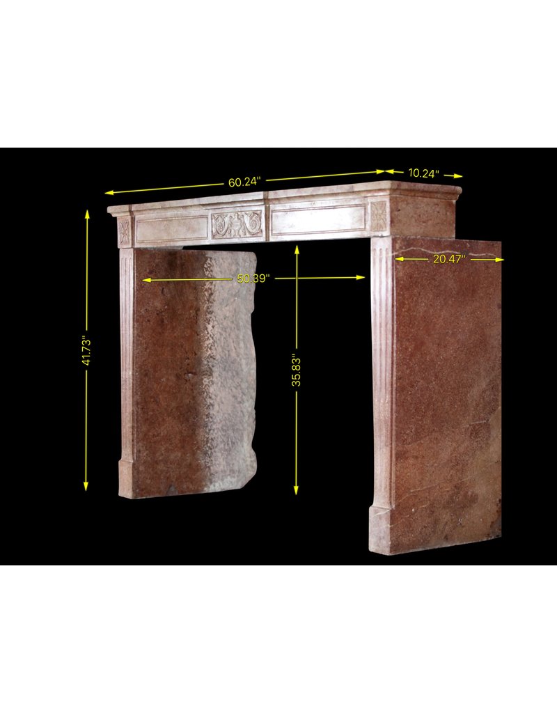 Fine French Directoire Style Stone Fireplace Mantle