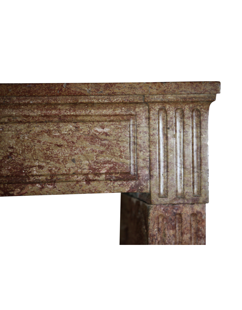 Maison Leon Van den Bogaert Chic French Antique Stone Fireplace Surround
