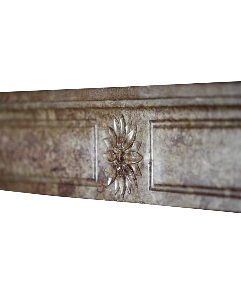 Maison Leon Van den Bogaert Chic French Antique Stone Fireplace Surround
