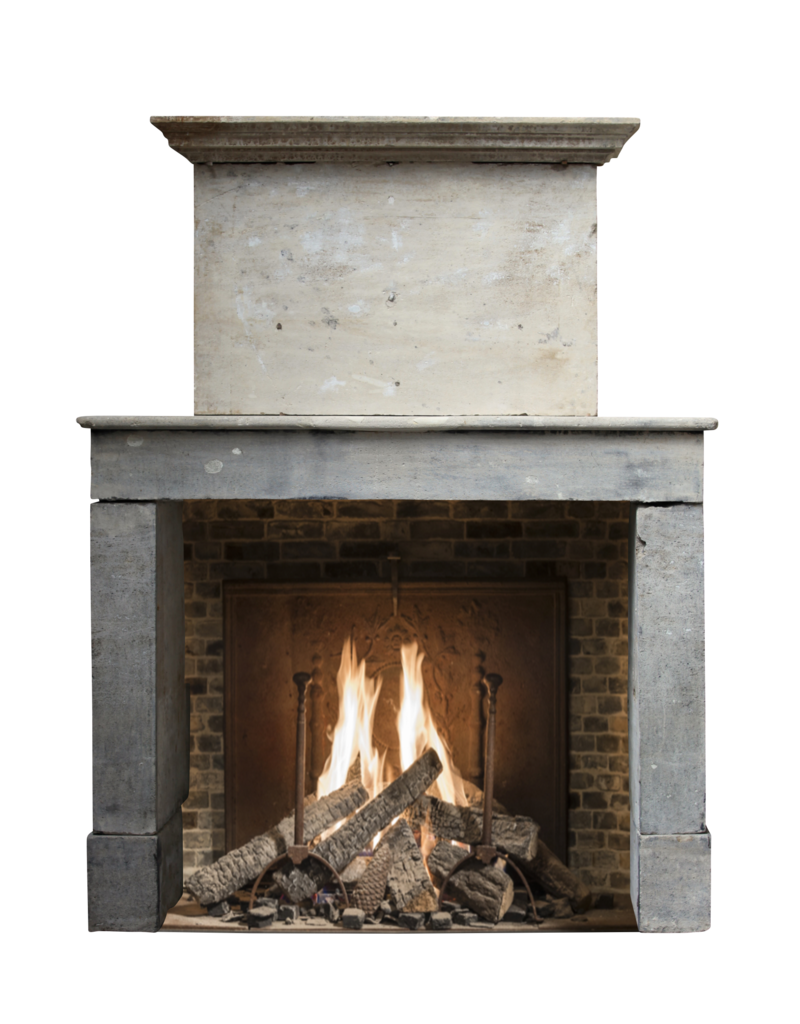 Maison Leon Van den Bogaert Francés Rústico De Piedra Caliza Chimenea Surround